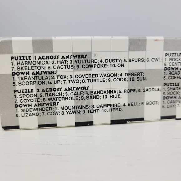 Wordamajig Jigsaw Puzzle, 200 pcs + 4 Crosswords Wild West NEW Sealed - Picture 7 of 10